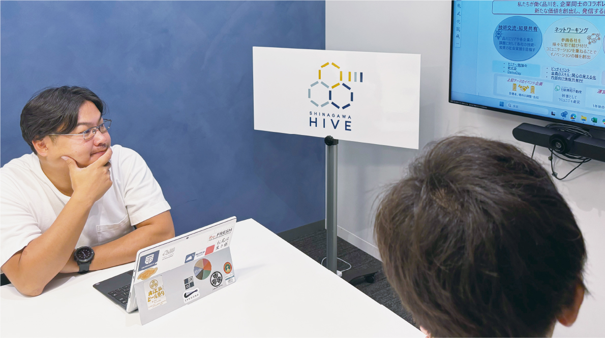 SHINAGAWA HIVEの構想を語る吉川さんと金谷さん